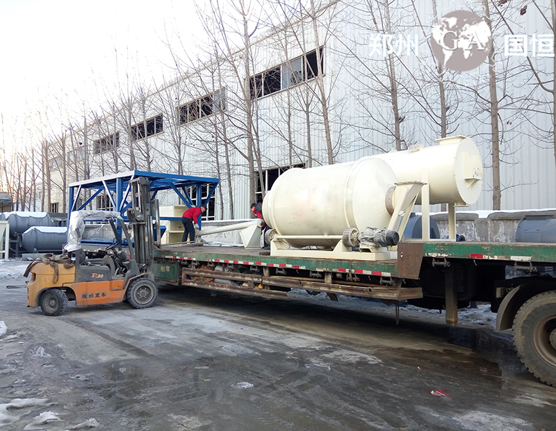 節(jié)能型(半自動)保溫砂漿生產線發(fā)貨現(xiàn)場
